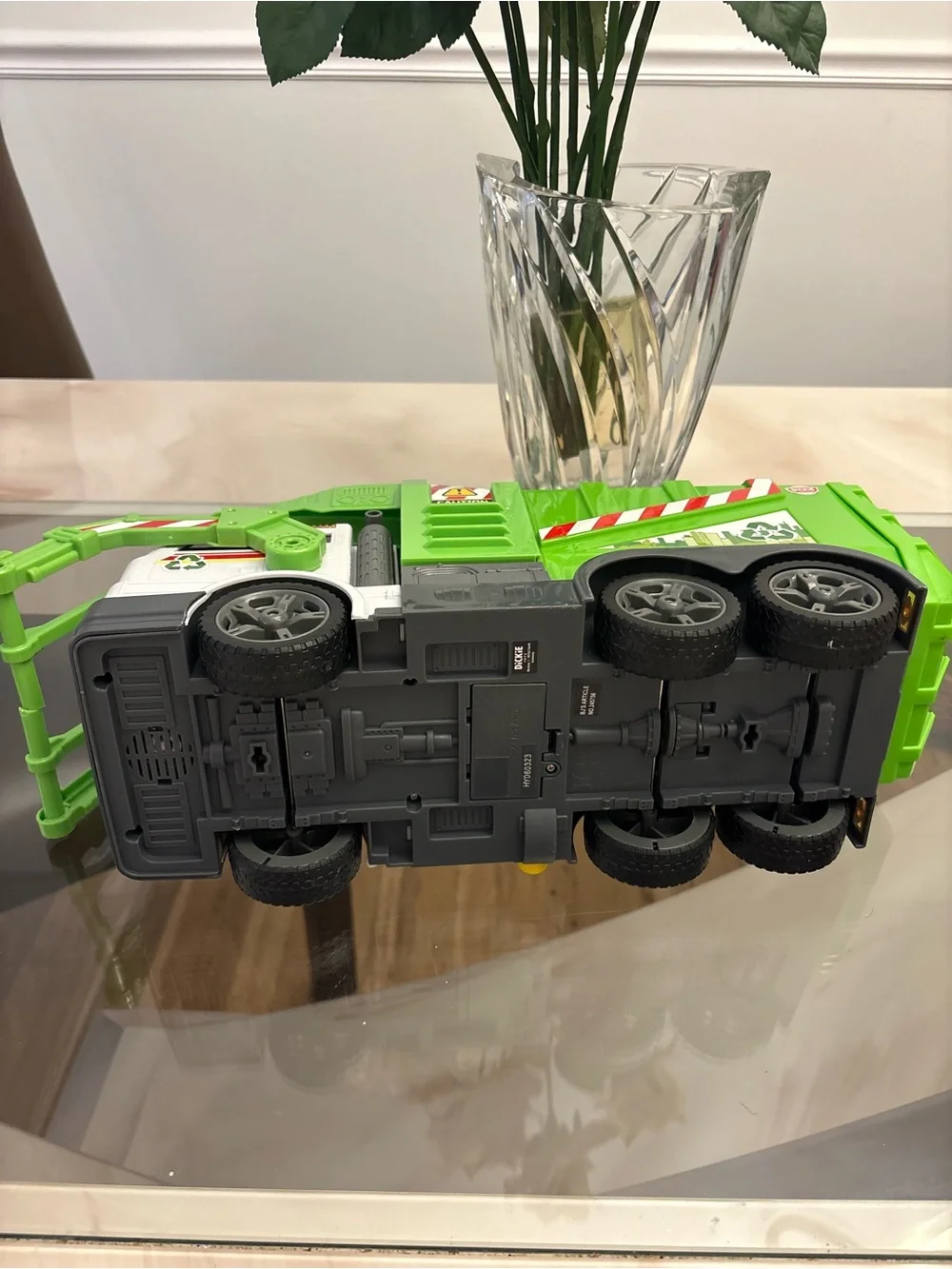 Green & White Recycling Garbage Truck Toy - Kids Toy